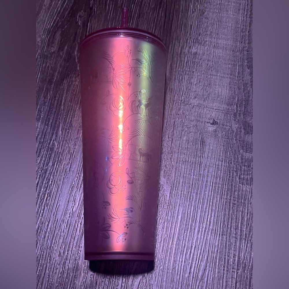 Starbucks Iridescent Pink Tumbler woodlands lace 2022